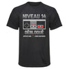 Maillot de Sport Homme Niveau 14 - T-Shirt Respirant Polyester Manches Courtes - Cadeau Sportif Anniversaire Noël Fête des Pères