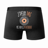 Caleçon J'peux Pas J'Ai Vinyles - Humour Boxer Coton Idée Cadeau