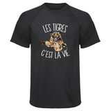 Maillot de Sport Homme Tigre Cest la Vie - T-Shirt Respirant Polyester Manches Courtes - Cadeau Sportif Anniversaire Noël Fête des Pères