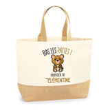 Sac Jute Fête des Mères Fêtes des Pères Mamie Papi Famille Idée Cadeau anniversaire Noël Travail Boulot Métier Départ Retraite Collègue Femme Homme