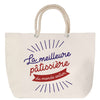 Sac Fête des Mères Mamie Famille Idée Cadeau anniversaire Noël Travail Boulot Métier Départ Retraite Collègue Femme cabas shopping plage