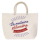 Sac Fête des Mères Mamie Famille Idée Cadeau anniversaire Noël Travail Boulot Métier Départ Retraite Collègue Femme cabas shopping plage