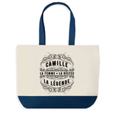 Sac de shopping bleu Camille Femme Déesse Légende