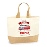 Sac Jute Fête des Mères Fêtes des Pères Mamie Papi Famille Idée Cadeau anniversaire Noël Travail Boulot Métier Départ Retraite Collègue Femme Homme