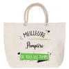 Sac Fête des Mères Mamie Famille Idée Cadeau anniversaire Noël Travail Boulot Métier Départ Retraite Collègue Femme cabas shopping plage