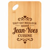 Planche bambou gravée personnalisée homme idée cadeau Fête des Pères apéro 30×20 prénom cuisine plateau fromage anniversaire noel papa papi 