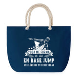 Sac de plage Bleu anse corde Base Jump Légende Humour Geek