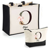 Cabas femme sac plage ou shopping tote bag pochette trousse Idée cadeau original pour anniversaire Noël travail départ retraite collègue famille fete des mères maman mamie