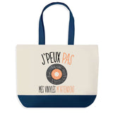 Sac de shopping bleu J'peux pas Vinyles
