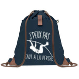 sac a dos bleu coton recycle avec pochette idee cadeau originale pour collegue ami prof ou membre de la famille cadeau mixte noel anniversaire secret santa ou depart au travail sac leger pratique et ecologique design breton moderne