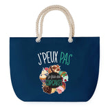 Sac de plage Bleu anse corde J'peux Pas Je Fais des Cupcakes