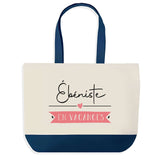 Sac de shopping bleu Ébéniste en Vacances