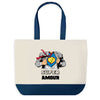 Sac de shopping bleu Super Amour