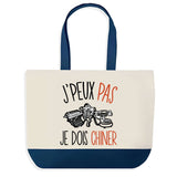 Sac de shopping bleu J'peux pas Je dois Chiner