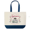 Sac Fête des Mères Mamie Famille Idée Cadeau anniversaire Noël Travail Boulot Métier Départ Retraite Collègue Femme cabas shopping plage