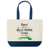 Sac de shopping bleu Merci Belle-Maman Inoubliable Femme