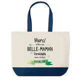 Sac de shopping bleu Merci Belle-Maman Inoubliable Femme