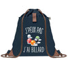 sac a dos bleu coton recycle avec pochette idee cadeau originale pour collegue ami prof ou membre de la famille cadeau mixte noel anniversaire secret santa ou depart au travail sac leger pratique et ecologique design breton moderne