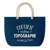 Sac de plage Bleu anse corde Certifié meilleur Topographe