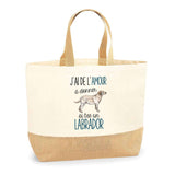 Sac Jute Fête des Mères Fêtes des Pères Mamie Papi Famille Idée Cadeau anniversaire Noël Travail Boulot Métier Départ Retraite Collègue Femme Homme
