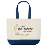 Sac de shopping bleu Cheffe de Chantier d'exception