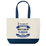 Sac de shopping bleu Plongeur Superman