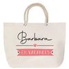 Sac Fête des Mères Mamie Famille Idée Cadeau anniversaire Noël Travail Boulot Métier Départ Retraite Collègue Femme cabas shopping plage