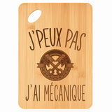 Planche bambou gravée personnalisée femme homme idée cadeau Fête des Mères Fête des Pères apéro papa maman prénom cuisine plateau fromage