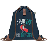 sac a dos bleu coton recycle avec pochette idee cadeau originale pour collegue ami prof ou membre de la famille cadeau mixte noel anniversaire secret santa ou depart au travail sac leger pratique et ecologique design breton moderne