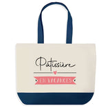 Sac de shopping bleu Pâtissière en Vacances