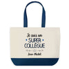 Sac de shopping bleu Jean-Michel Super Collègue