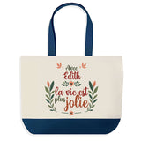 Sac Fête des Mères Mamie Famille Idée Cadeau anniversaire Noël Travail Boulot Métier Départ Retraite Collègue Femme cabas shopping plage