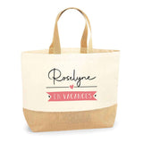 Sac Jute Fête des Mères Fêtes des Pères Mamie Papi Famille Idée Cadeau anniversaire Noël Travail Boulot Métier Départ Retraite Collègue Femme Homme