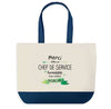 Sac de shopping bleu Merci Chef de Service Inoubliable Homme