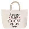 Sac Fête des Mères Mamie Famille Idée Cadeau anniversaire Noël Travail Boulot Métier Départ Retraite Collègue Femme cabas shopping plage