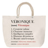 Sac Fête des Mères Mamie Famille Idée Cadeau anniversaire Noël Travail Boulot Métier Départ Retraite Collègue Femme cabas shopping plage