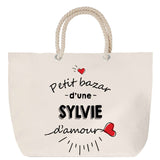 Sac Fête des Mères Mamie Famille Idée Cadeau anniversaire Noël Travail Boulot Métier Départ Retraite Collègue Femme cabas shopping plage
