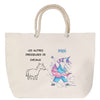 Sac Fête des Mères Mamie Famille Idée Cadeau anniversaire Noël Travail Boulot Métier Départ Retraite Collègue Femme cabas shopping plage