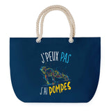 Sac de plage Bleu anse corde J'peux Pas Pompes Push-Up