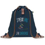 sac a dos bleu coton recycle avec pochette idee cadeau originale pour collegue ami prof ou membre de la famille cadeau mixte noel anniversaire secret santa ou depart au travail sac leger pratique et ecologique design breton moderne