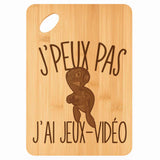 Planche bambou gravée personnalisée femme homme idée cadeau Fête des Mères Fête des Pères apéro papa maman prénom cuisine plateau fromage