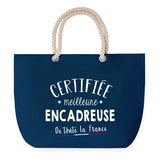 Sac de plage Bleu anse corde Certifiée meilleure Encadreuse
