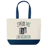 Sac de shopping bleu J'peux pas Accordéon