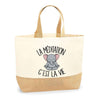 Sac Jute Fête des Mères Fêtes des Pères Mamie Papi Famille Idée Cadeau anniversaire Noël Travail Boulot Métier Départ Retraite Collègue Femme Homme