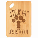 Planche bambou gravée personnalisée femme homme idée cadeau Fête des Mères Fête des Pères apéro papa maman prénom cuisine plateau fromage