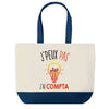 Sac de shopping bleu J'peux pas Compta