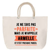 Sac Fête des Mères Mamie Famille Idée Cadeau anniversaire Noël Travail Boulot Métier Départ Retraite Collègue Femme cabas shopping plage