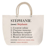 Sac Fête des Mères Mamie Famille Idée Cadeau anniversaire Noël Travail Boulot Métier Départ Retraite Collègue Femme cabas shopping plage