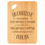 Planche bambou gravée personnalisée homme idée cadeau Fête des Pères apéro 30×20 prénom cuisine plateau fromage anniversaire noel papa papi 