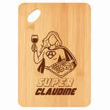 Planche bambou gravée personnalisée femme idée cadeau Fête des Mères apéro 30×20 prénom cuisine plateau fromage anniversaire noel maman mamie